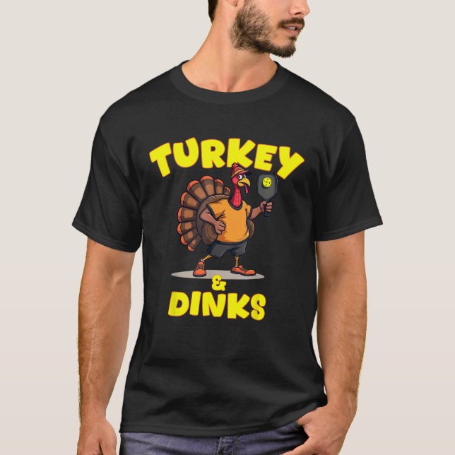 Camiseta Pickleball Turquia E Dinks Engraçados (Frente)