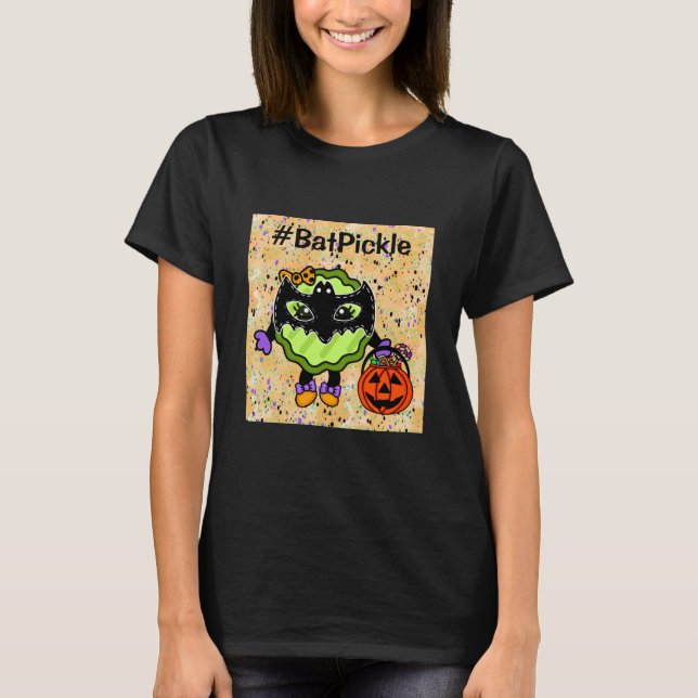 Camiseta Picle de Bat | Picles de Dia de as Bruxas engraçad (Frente)