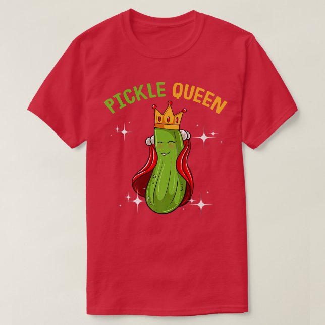 Camiseta Picle Queen Funny Vegan Cucumber Vegetal (Frente do Design)