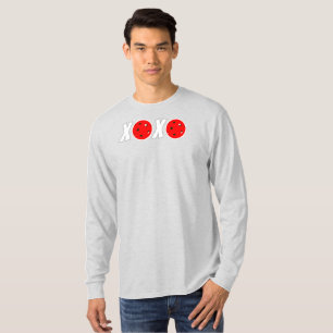 Camiseta Picleball Namorados XOXO Red Picklebolas