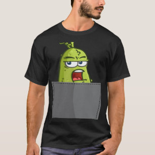Camiseta Picles Bolso Falso Pepino Endiabrado Comida Vegana
