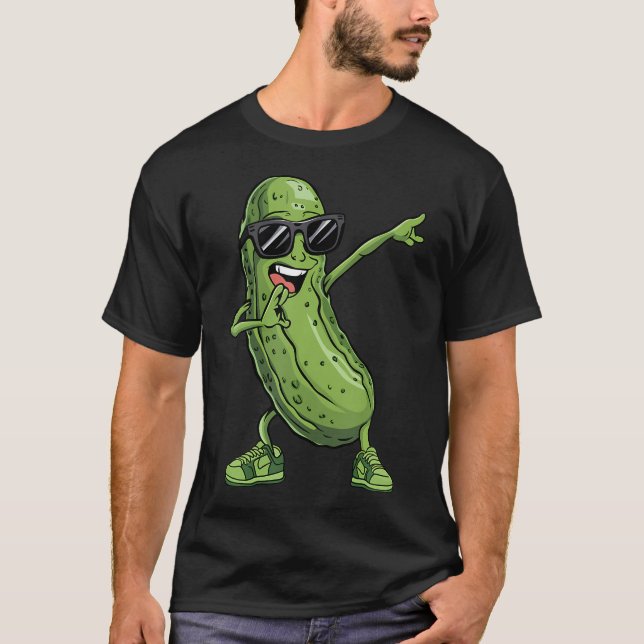 Camiseta Picles Dançantes com Óculos de Sol Engraçados Pro (Frente)