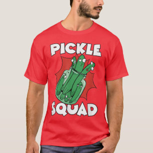 Camiseta Picles de Comida Verde Vegetal da Equipe Vegetaria