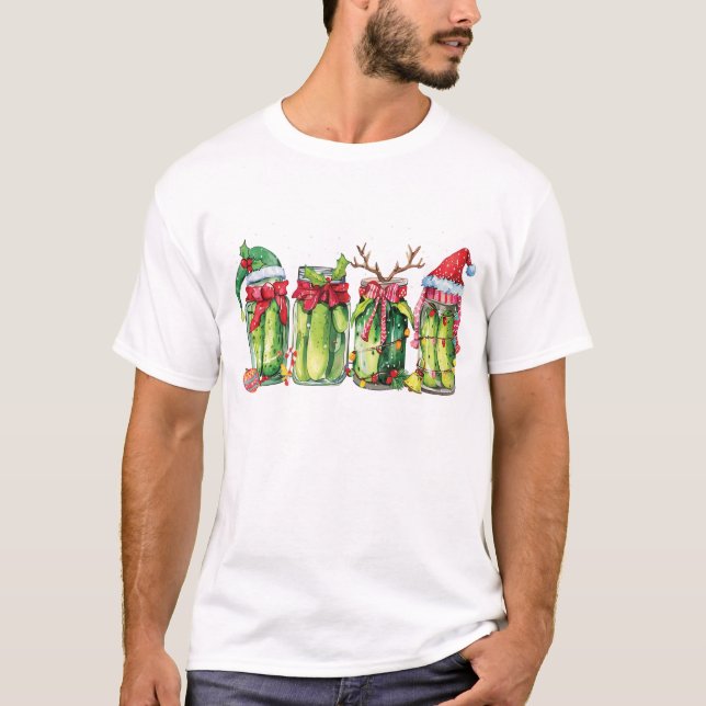 Camiseta Picles De Natal Engraçados, Picles Refletores (Frente)