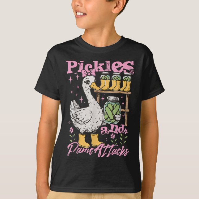 Camiseta Picles De Pipeta Engraçados E Pânico (Frente)