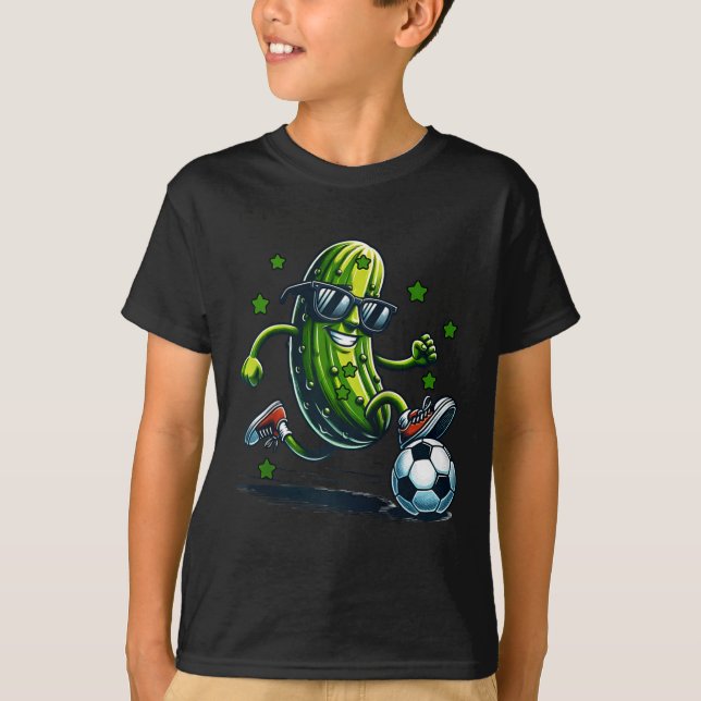 Camiseta Picles engraçado de futebol com óculos de sol para (Frente)