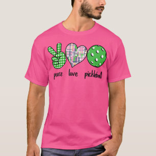 Camiseta Picles Engraçado Mulheres Aposentadas Paz Amor Pic