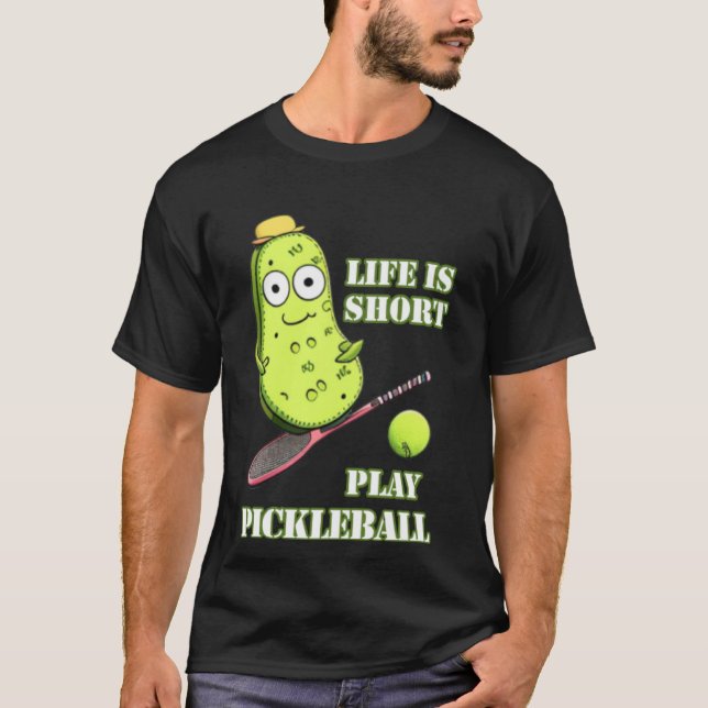 Camiseta Picles Jogando Pickleball 1 (Frente)