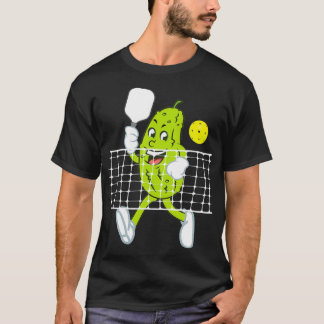 Camiseta Picles Jogando Pickleball Engraçado Pickleball Pad