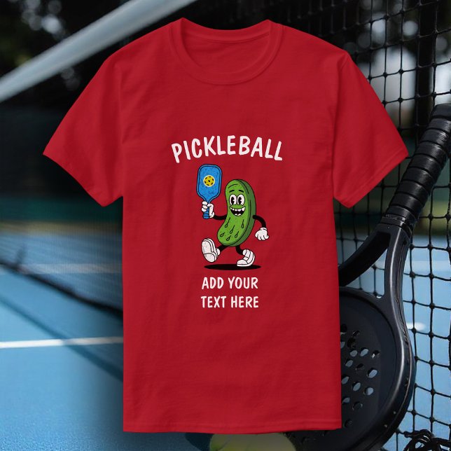 Camiseta Picles Personalizados Jogando Pickleball Engraçado (Criador carregado)