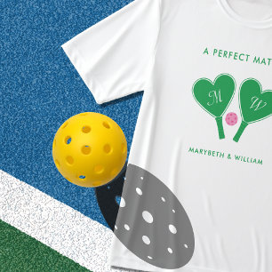 Camiseta Picles Verde e Rosa Casamento Préppy