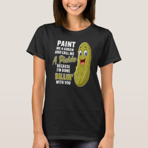 Camiseta Picles Verdes Dillin Piada Pun Vegetariano