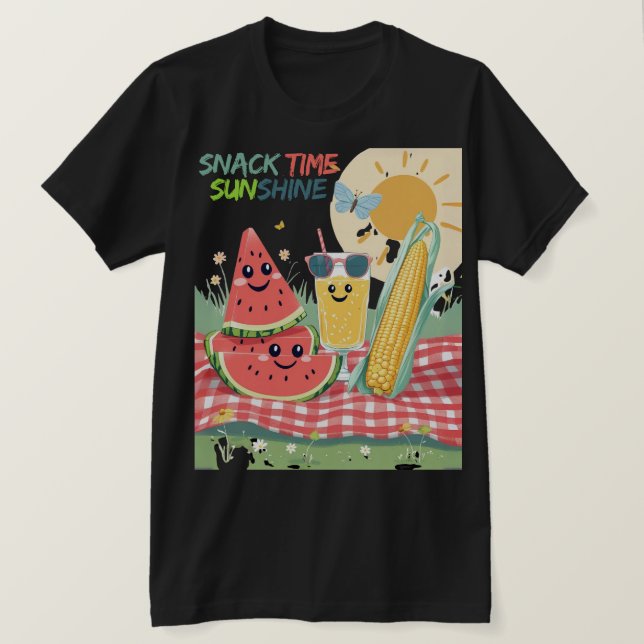 Camiseta Picnic Pals – Summer Snack Squad (Frente do Design)