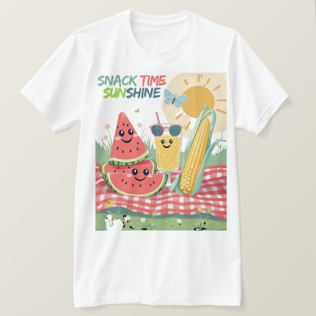 Camiseta Picnic Pals – Summer Snack Squad (Frente do Design)