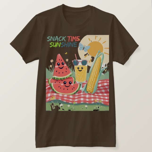 Camiseta Picnic Pals – Summer Snack Squad (Frente do Design)