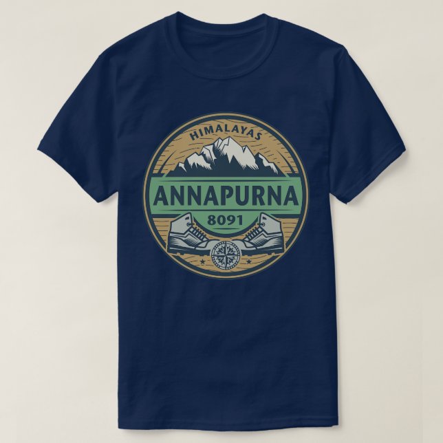 Camiseta pico Annapurna (Frente do Design)