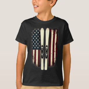 Camiseta Pico de Esqui Alpino do Flag Americano _4