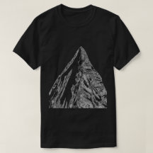 Pico de montanha rochosa T-camisa-Preto