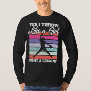 Camiseta Pico De Softball Sim, Jogo Como Uma Garota Quer Um