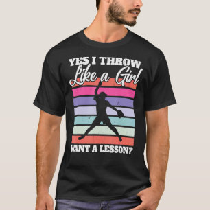 Camiseta Pico De Softball Sim, Jogo Como Uma Garota Quer Um