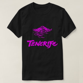Camiseta Pico Teide Tenerife Vulcão Rosa Neon