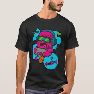 Camiseta Picolé de Gamer de Pixel Rage Engraçado Derretendo