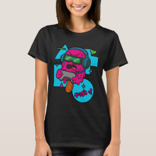 Camiseta Picolé de Gamer Pixel Rage Engraçado Derretendo So