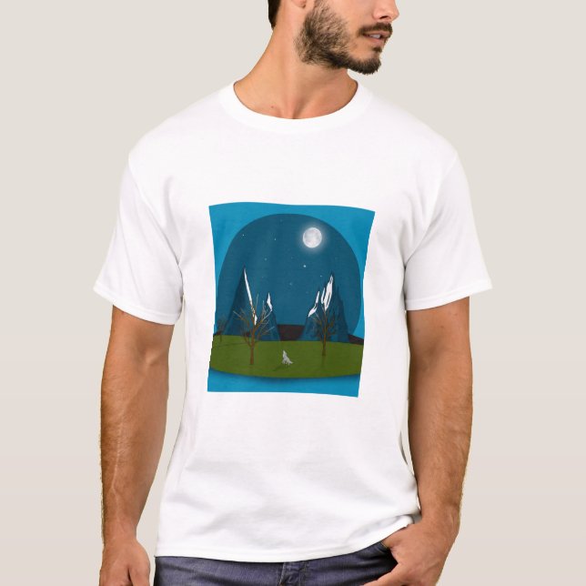 Camiseta Picos ao Luar. (Frente)