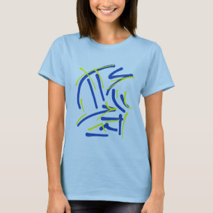 Camiseta Pictogramas orientais - Blues, amarelos