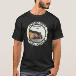 Camiseta Picture Rocks National Lakeshore Crachá Michigan<br><div class="desc">Design de vetor de Lakeshore Nacional do Rocks Fotografado em um círculo no estilo de crachá.</div>