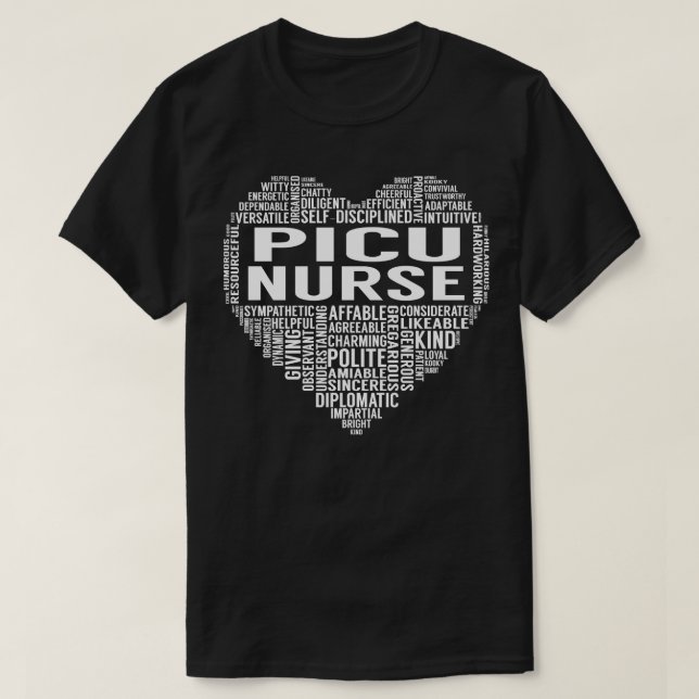 Camiseta Picu Nurse Heart (Frente do Design)
