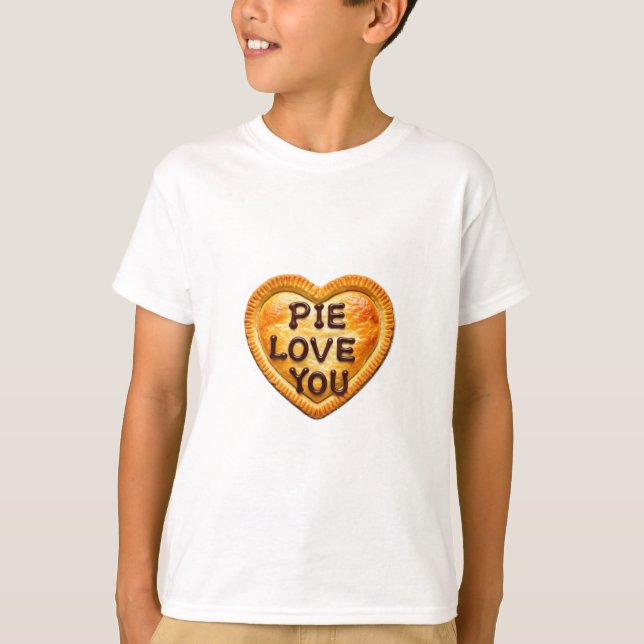 Camiseta Pie Te Ama: Uma Fatia De Felicidade" (Frente)