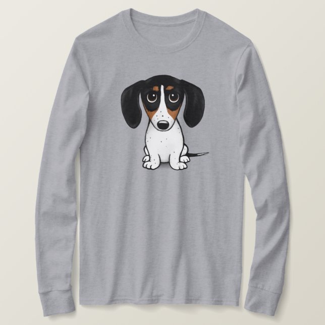 Camiseta Piebald Dachshund Cachorrinho (Frente do Design)