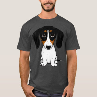 Camiseta Piebald Dachshund Cute Black Tan e White Wiener 