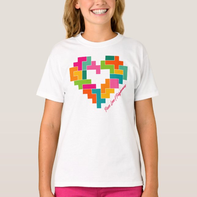 Camiseta Piece, Love & Polyominoes Girls Shirt (Frente)