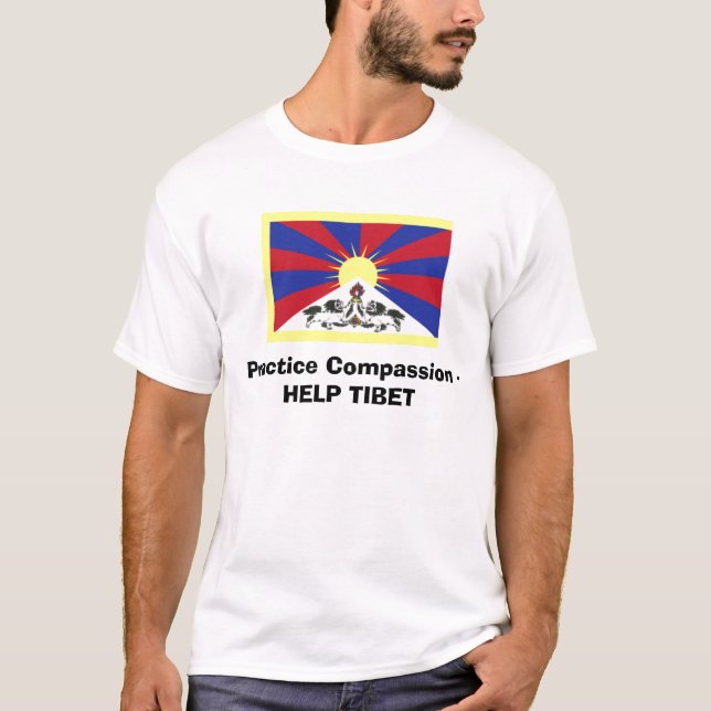 Camiseta Piedade da prática - AJUDA TIBET (Frente)