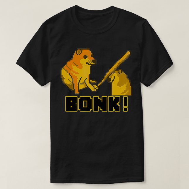 Camiseta Piel Art Cheems Bonk Meme (Frente do Design)