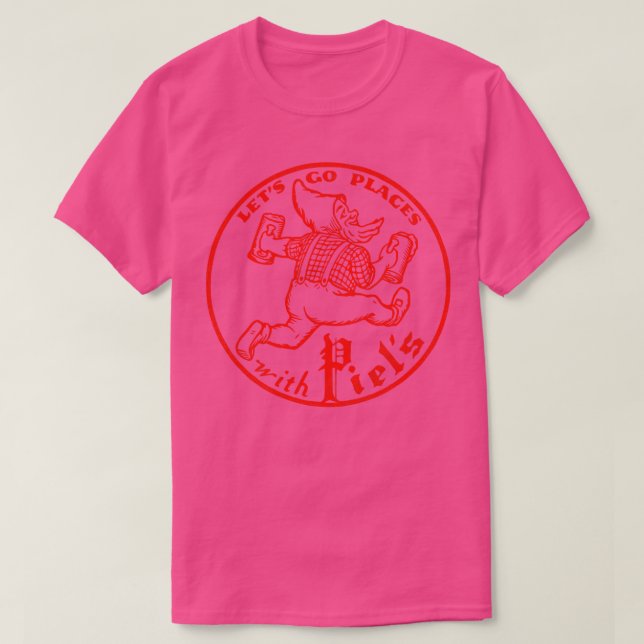 Camiseta Piels Lager Executando Cerveja Com Desvio Do Gnome (Frente do Design)