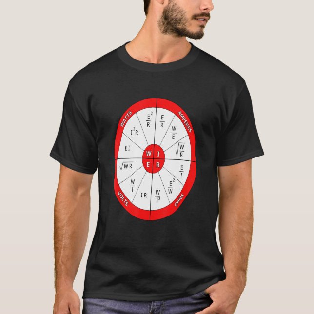 Camiseta PIER chart Electrical Formulas Nerd Engineer (Frente)