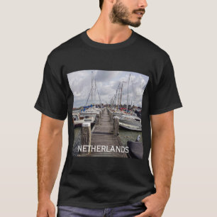 Camiseta Pier com barcos e iates em Marken Países Baixos