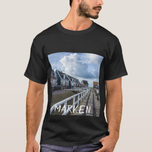 Camiseta Píer de madeira em Marken, Países Baixos