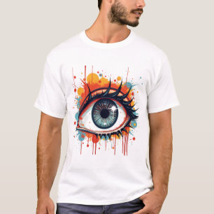Camiseta "Piercing Gaze" - Arte Gráfica Abstrato