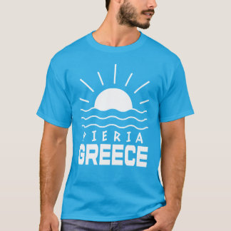 Camiseta Pieria Grécia Sunshine e Sea Men Teal