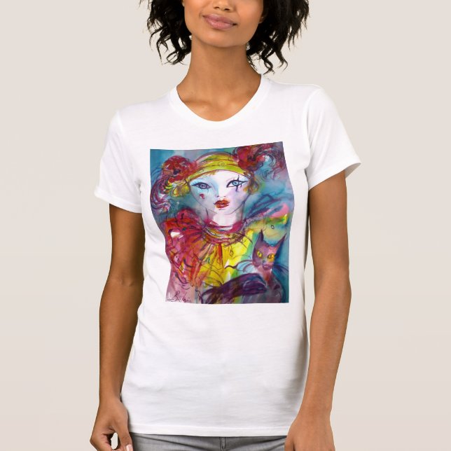 Camiseta PIERO COM CAT/máscaras Venetian do mascarada (Frente)