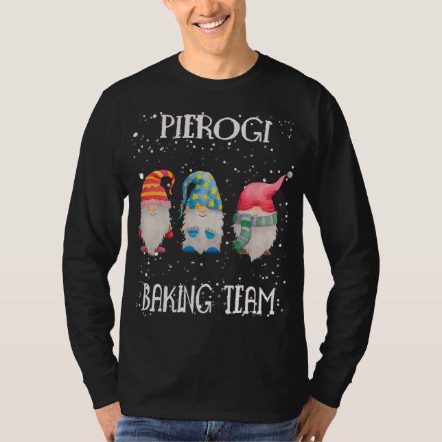Camiseta Pierogi Baking Team Nordic Christmas Gnome Baking (Frente)