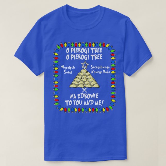 Camiseta Pierogi Comida Polonesa Na Zdrowie Natal (Frente do Design)