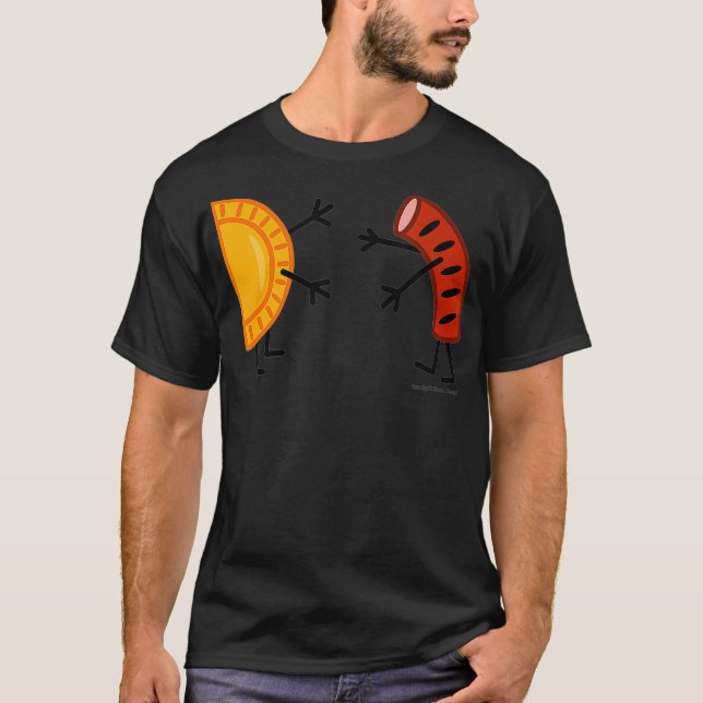 Camiseta Pierogi e Kielbasa Comidas poloneses - Comida engr (Frente)