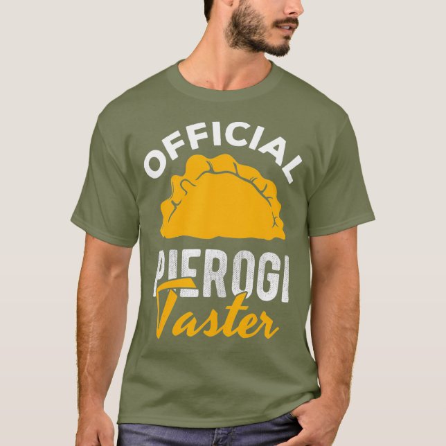 Camiseta Pierogi Oficial Taster Comida Polonesa Pierogies (Frente)