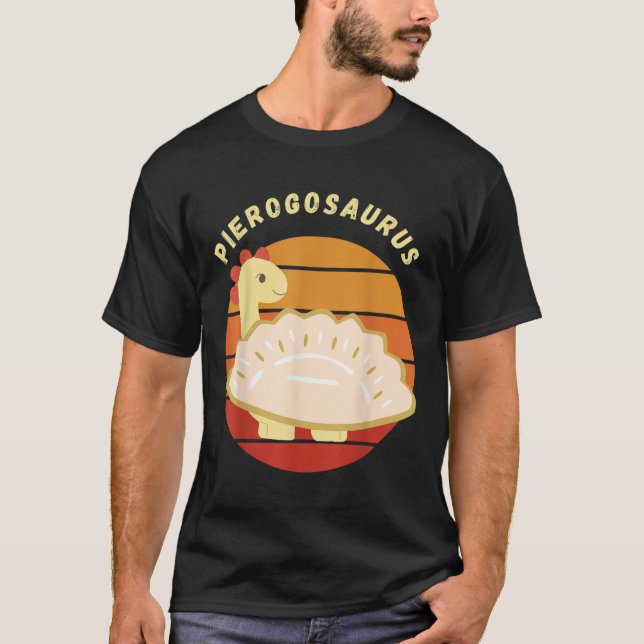 Camiseta Pierogi Polonês Pierogosaurus Polônia Dumplings Pi (Frente)