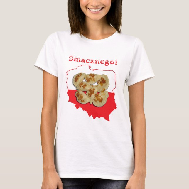 Camiseta Pierogi Smacznego Mapa Polonês (Frente)